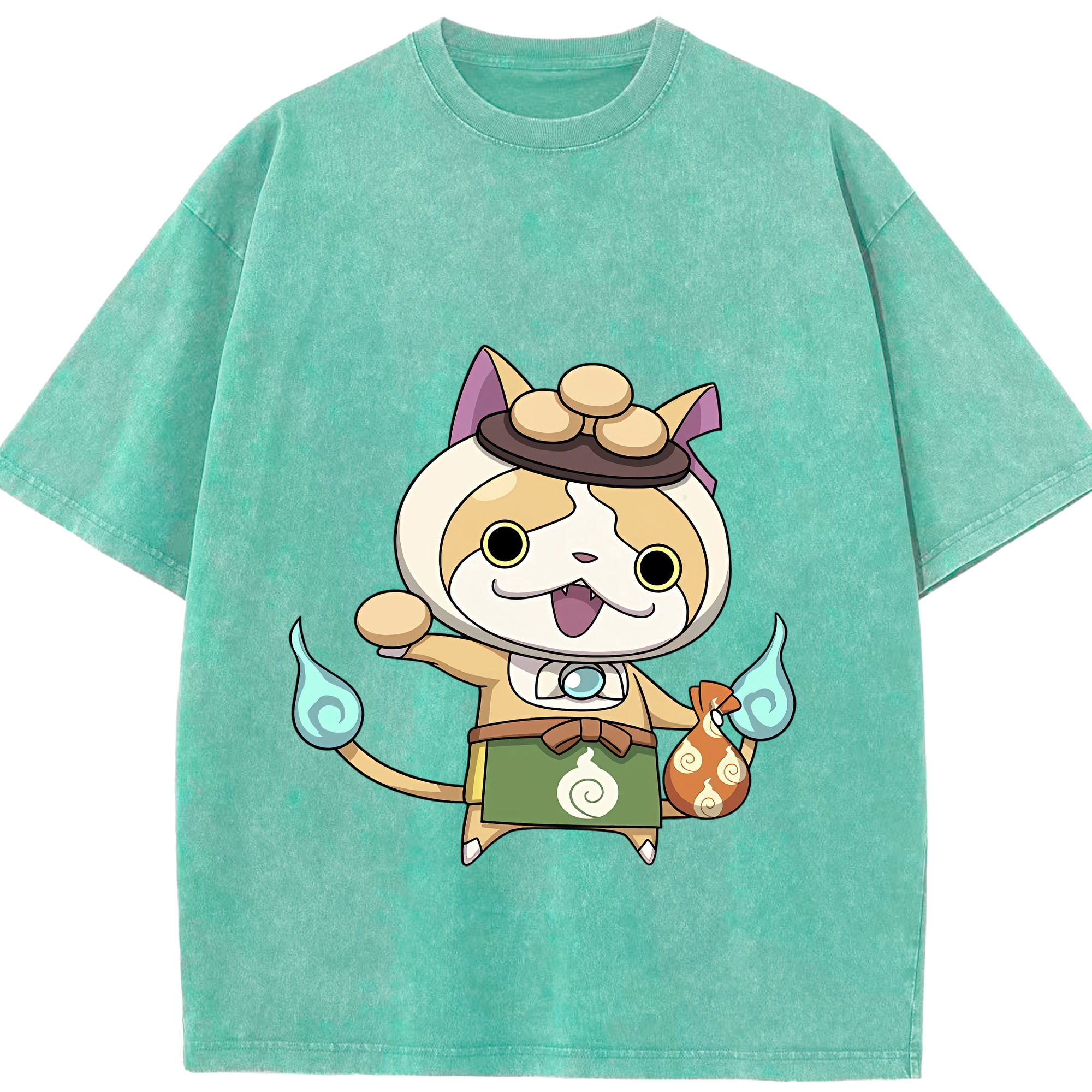 （画像用） 妖怪ウォッチ Yo-kai Watch 綿100% ヴィンテージ風 半袖Tシャツ（フロントプリント）